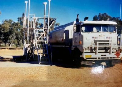 refuel truck stopped at depot